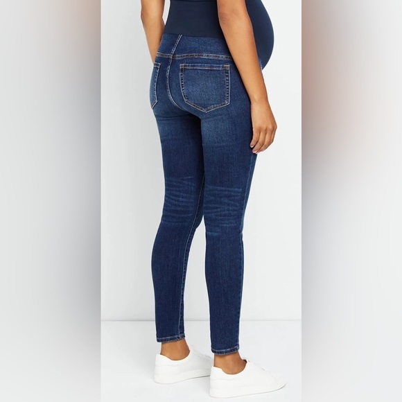 Indigo Blue Women’s XS Over The Belly Slim Stretchy Maternity Skinny Jeans - Picture 2 of 5